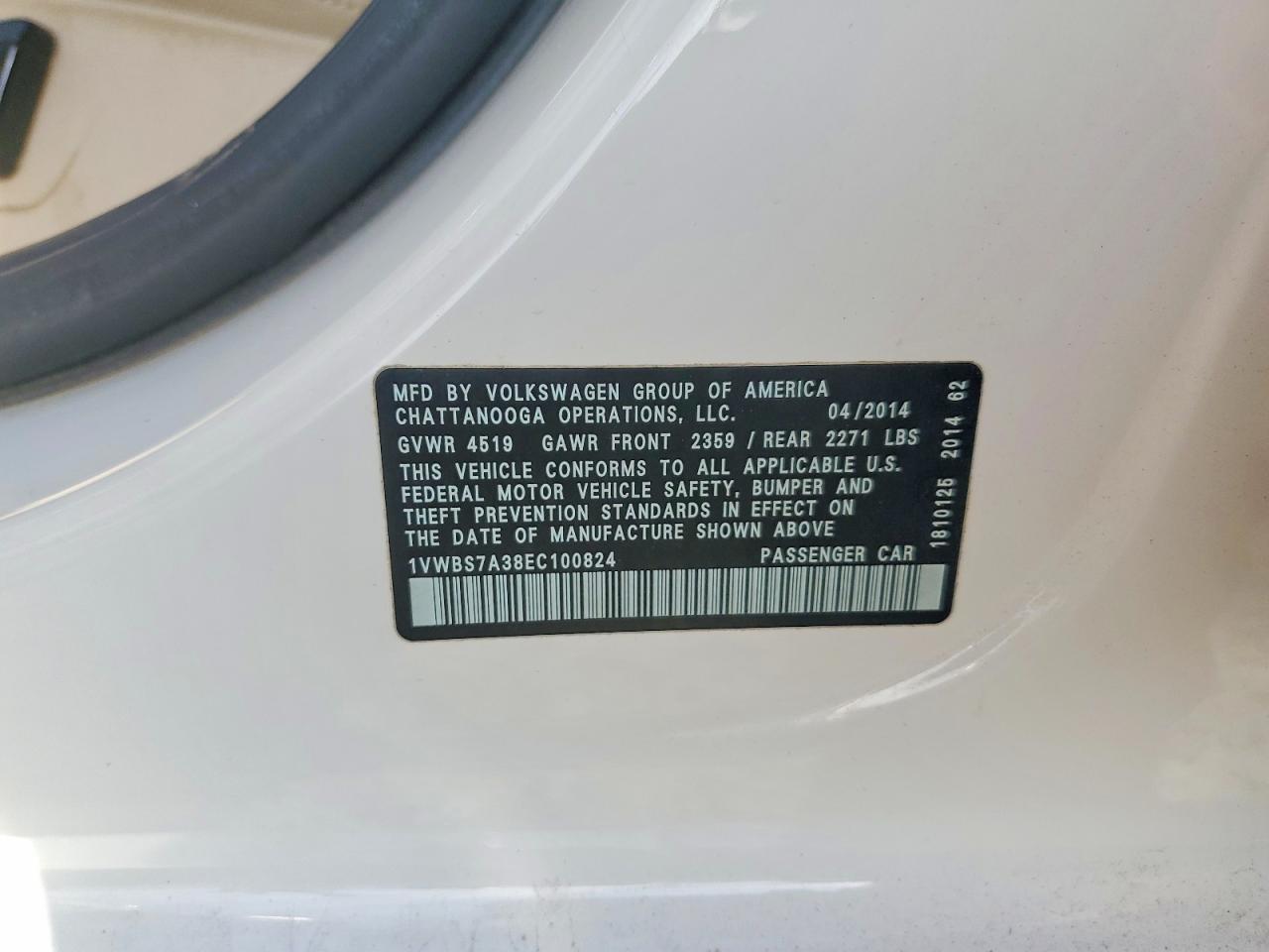 2014 VOLKSWAGEN PASSAT SE photo 23