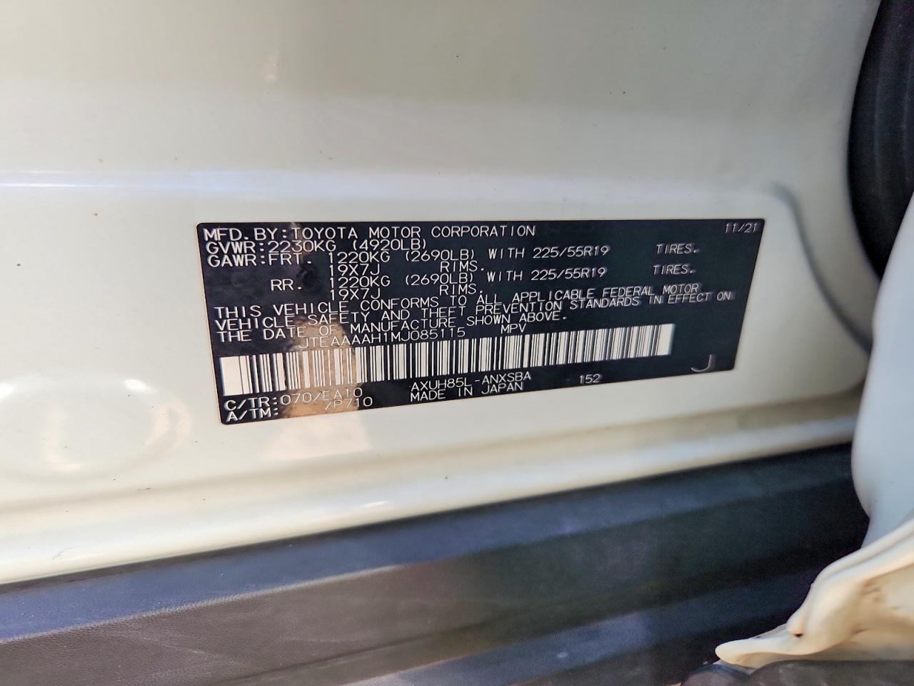 2021 TOYOTA VENZA LIMITED photo 37