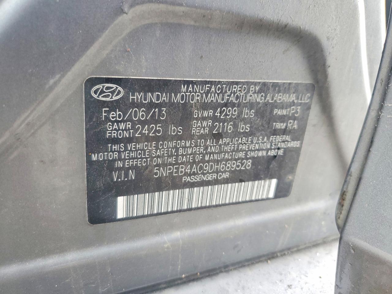 2013 HYUNDAI SONATA GLS photo 23