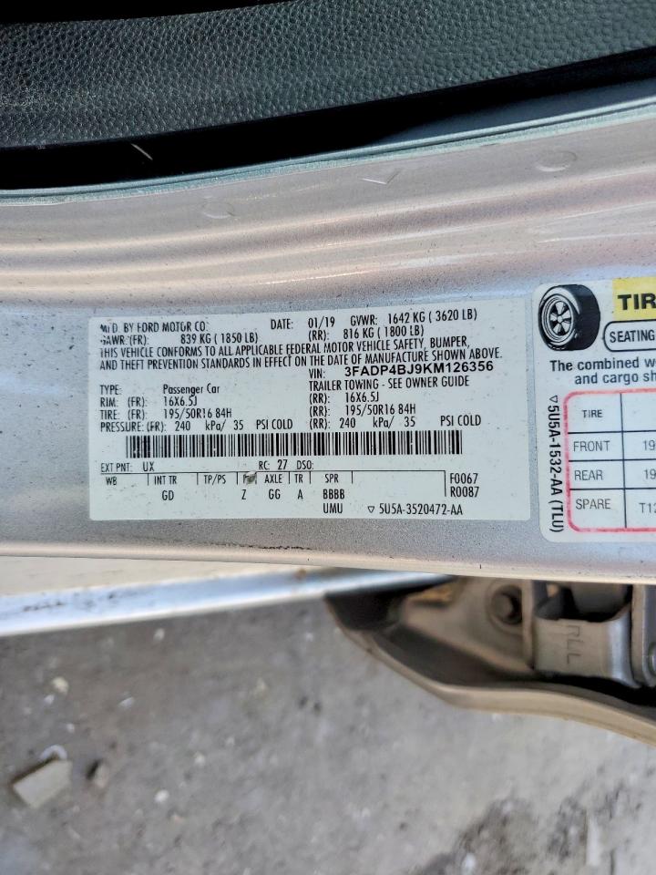 2019 FORD FIESTA SE photo 34