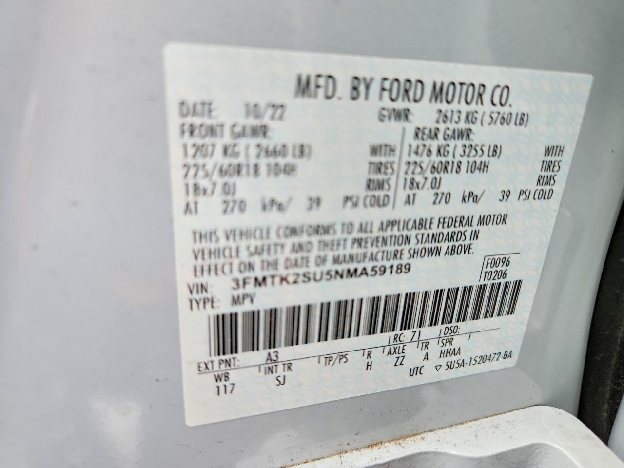 2022 FORD MUSTANG MACH-E CALIFORNIA ROUTE 1 photo 25