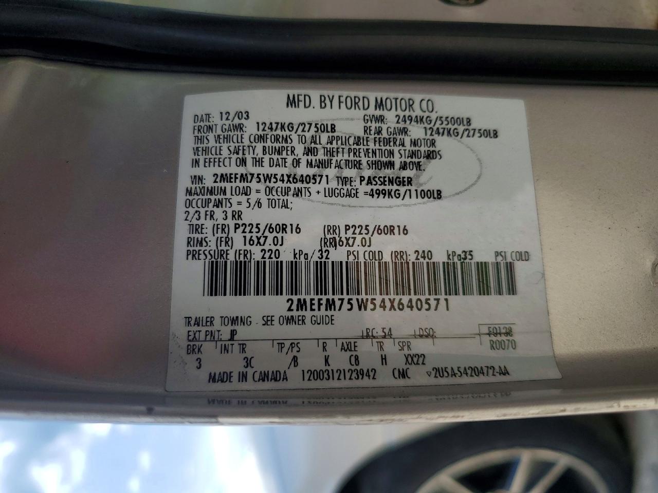 2004 MERCURY GRAND MARQUIS LS photo 23