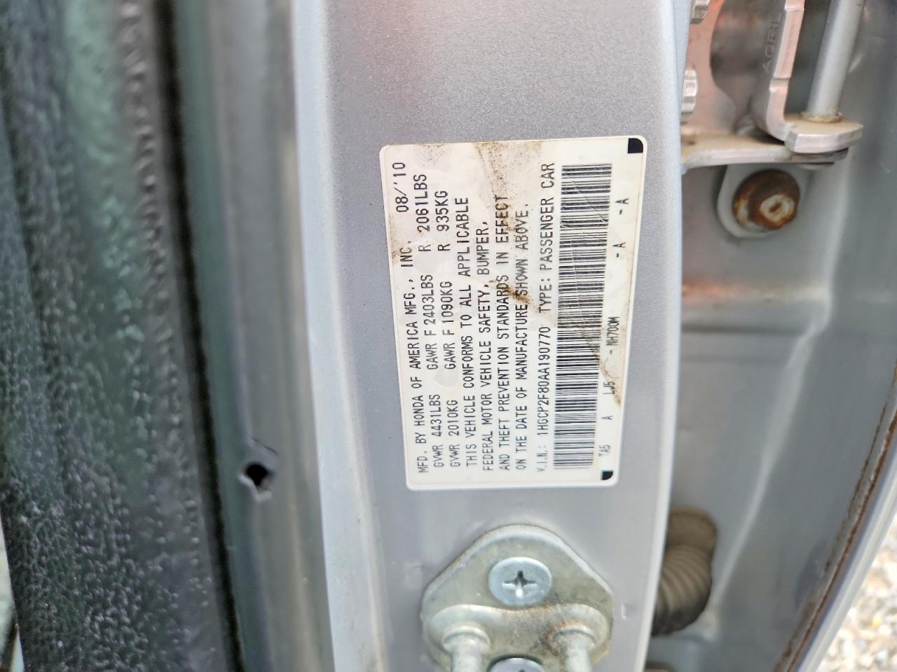 2010 HONDA ACCORD EXL photo 34