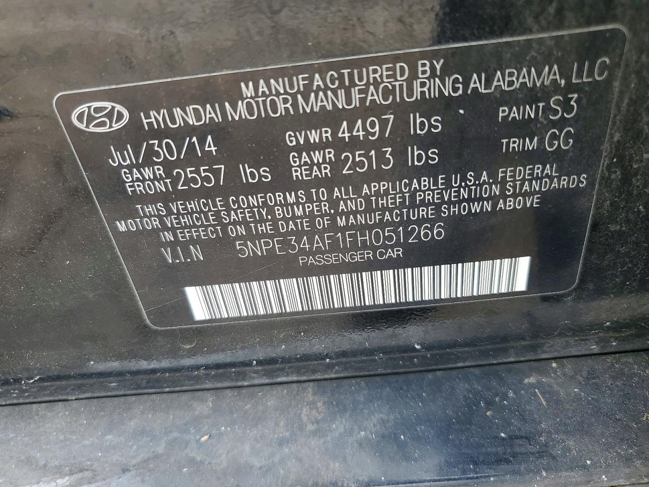 2015 HYUNDAI SONATA LIMITED photo 23