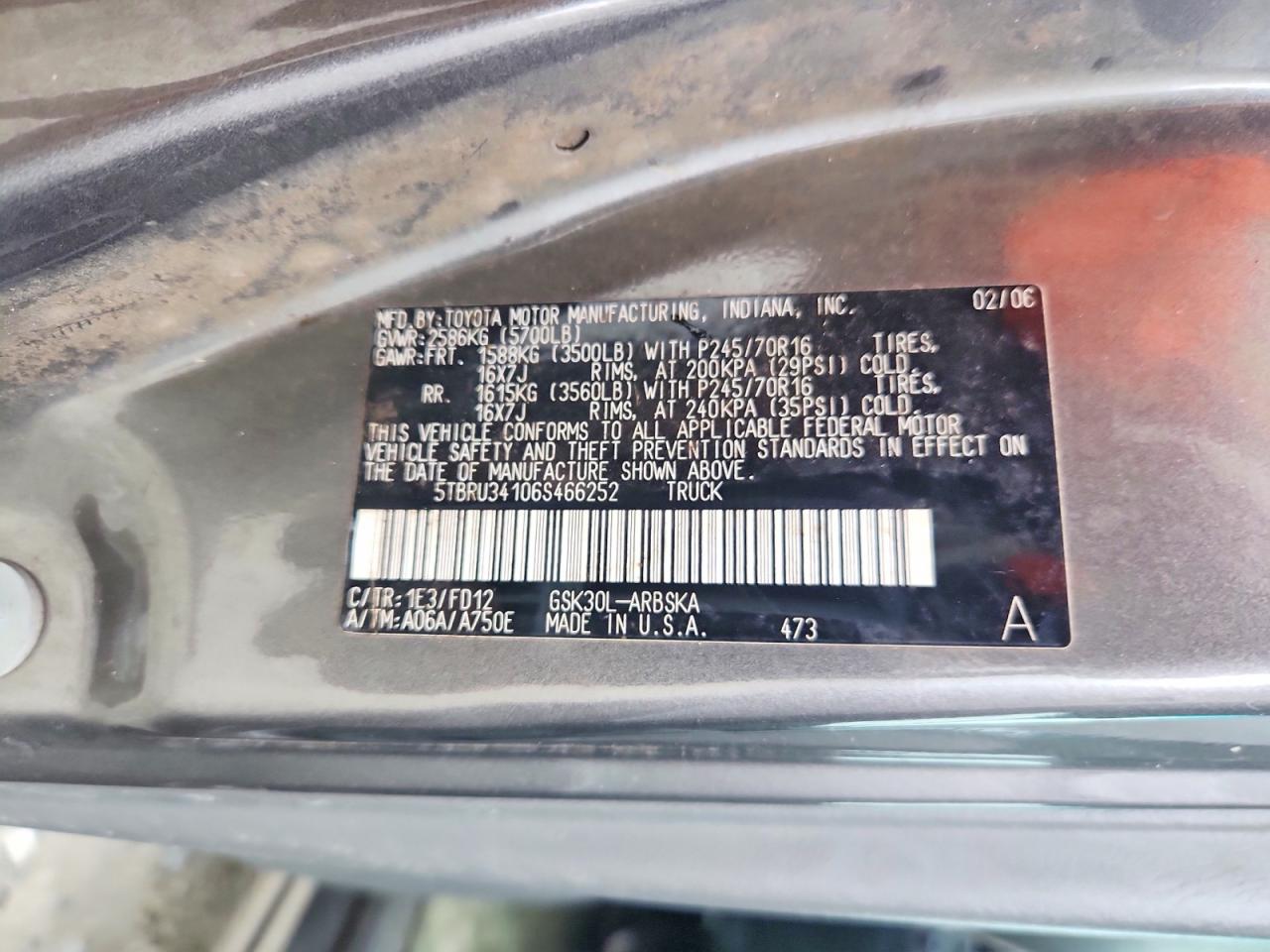 2006 TOYOTA TUNDRA ACCESS CAB SR5 photo 23