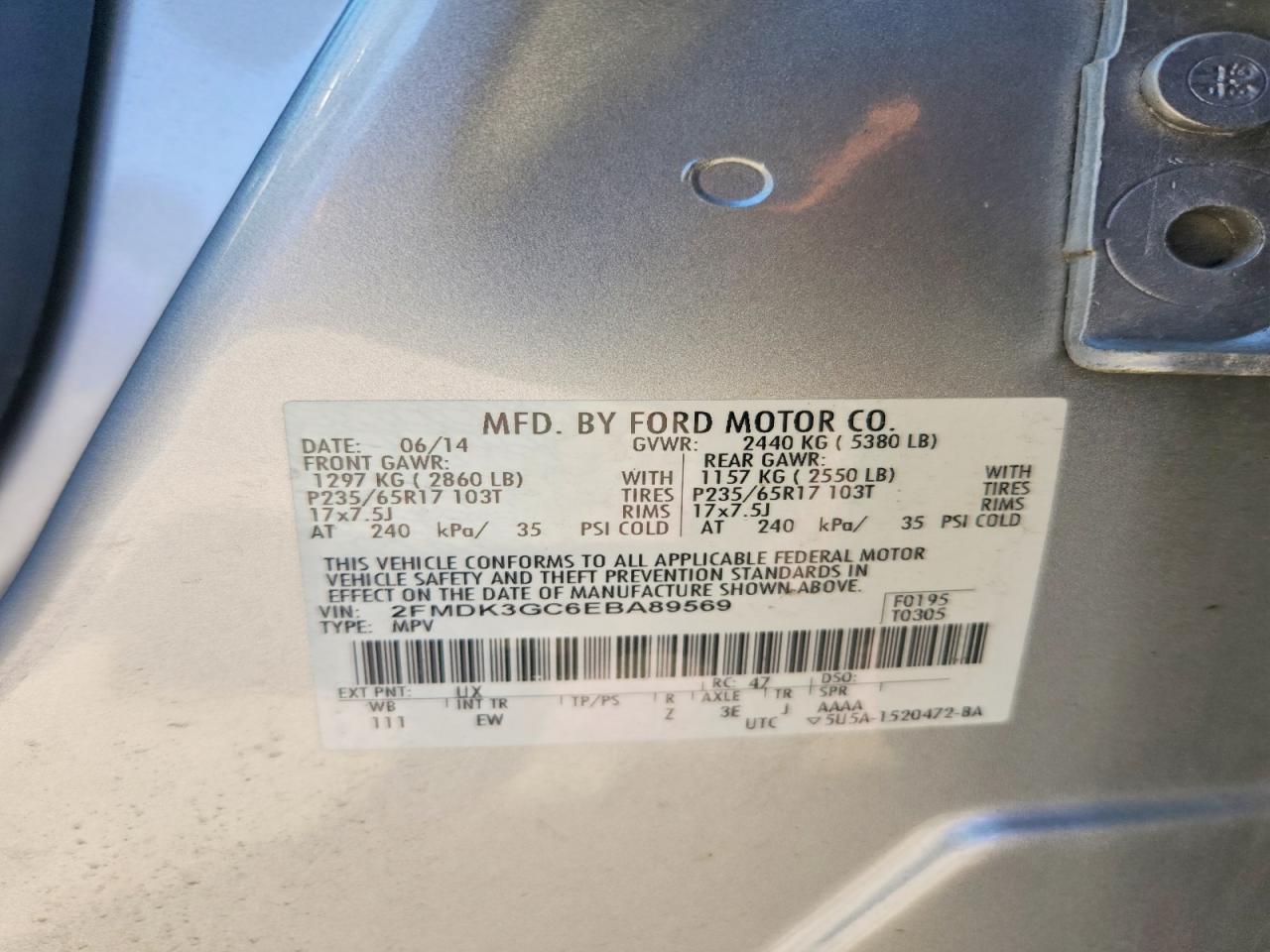 2014 FORD EDGE SE photo 37