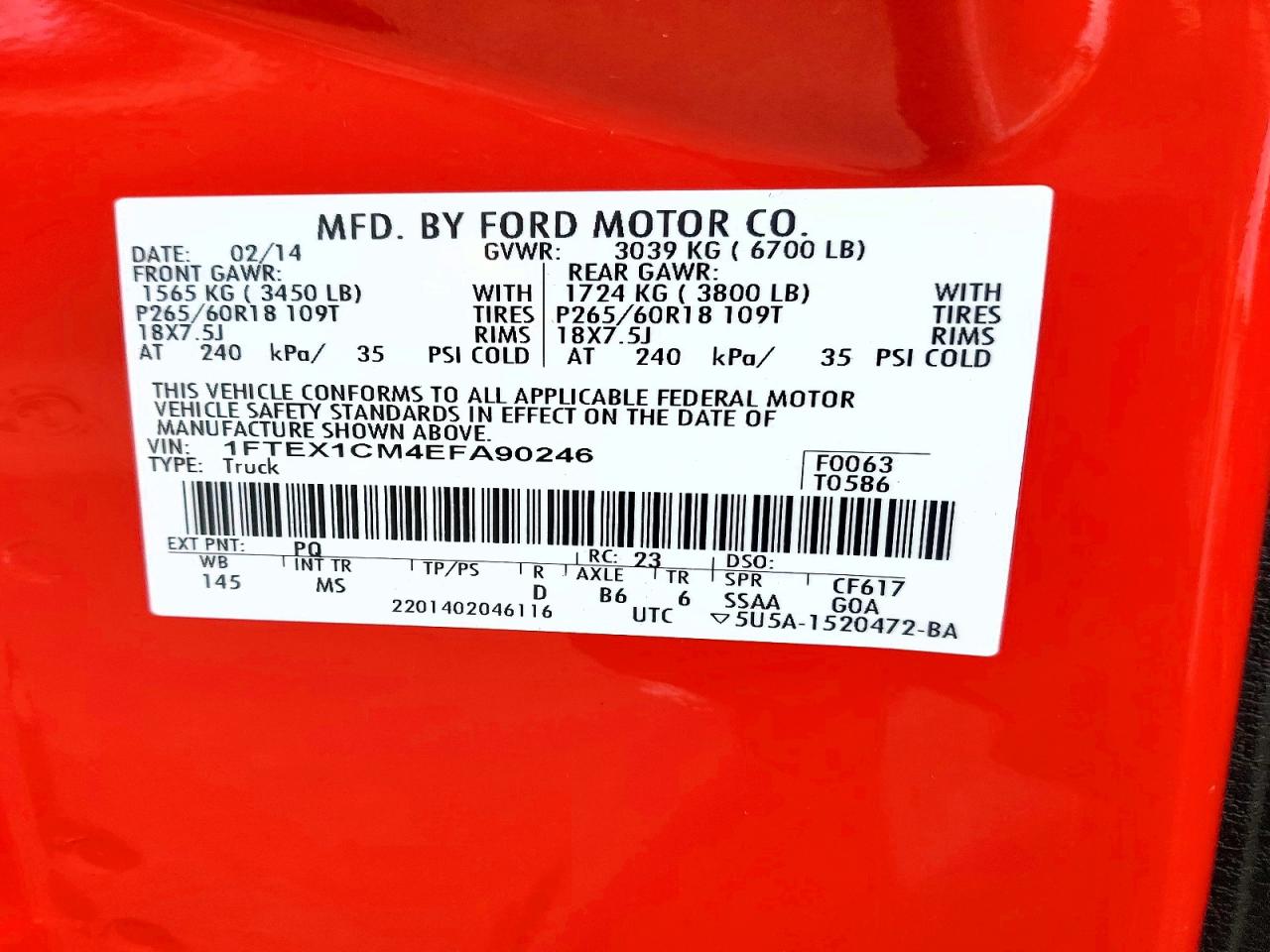 2014 FORD F150 SUPER CAB photo 34