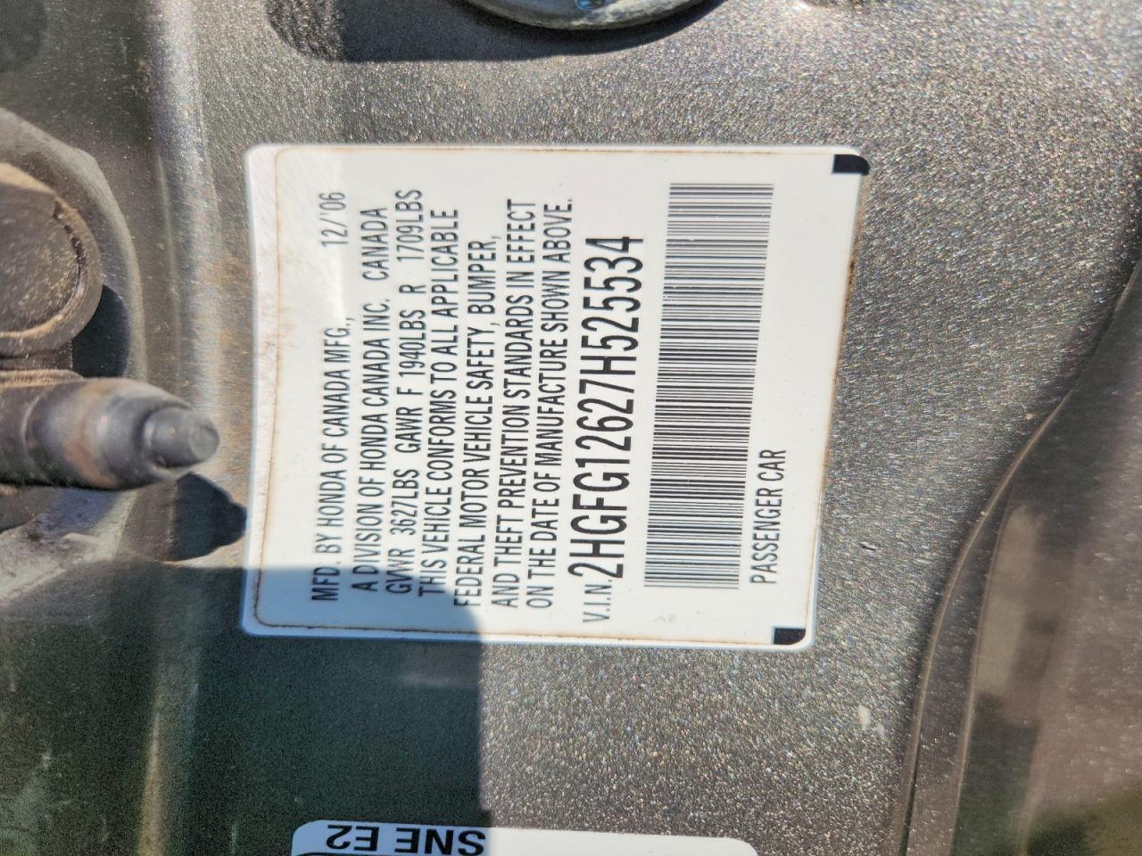 2007 HONDA CIVIC photo 23