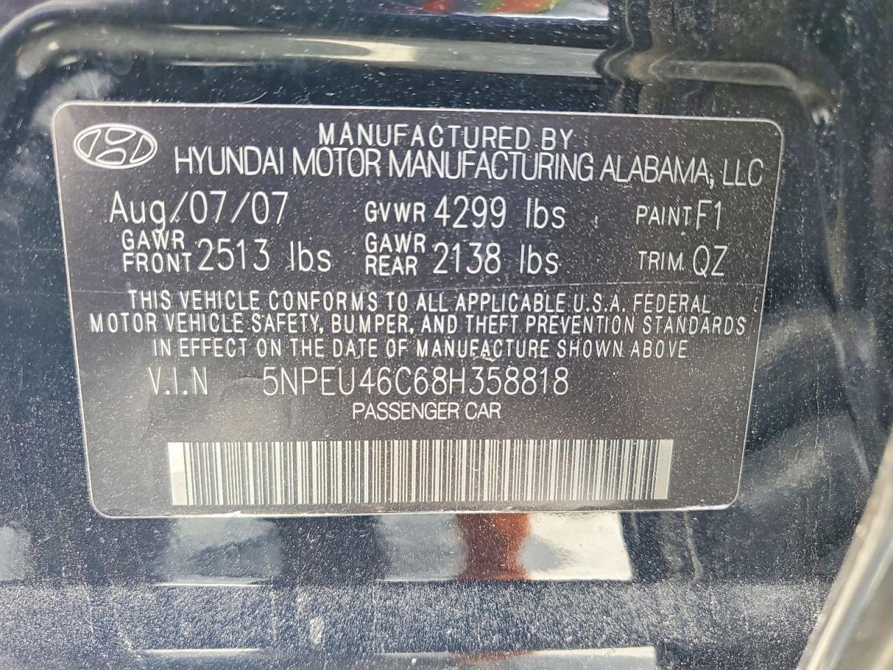2008 HYUNDAI SONATA SE photo 34