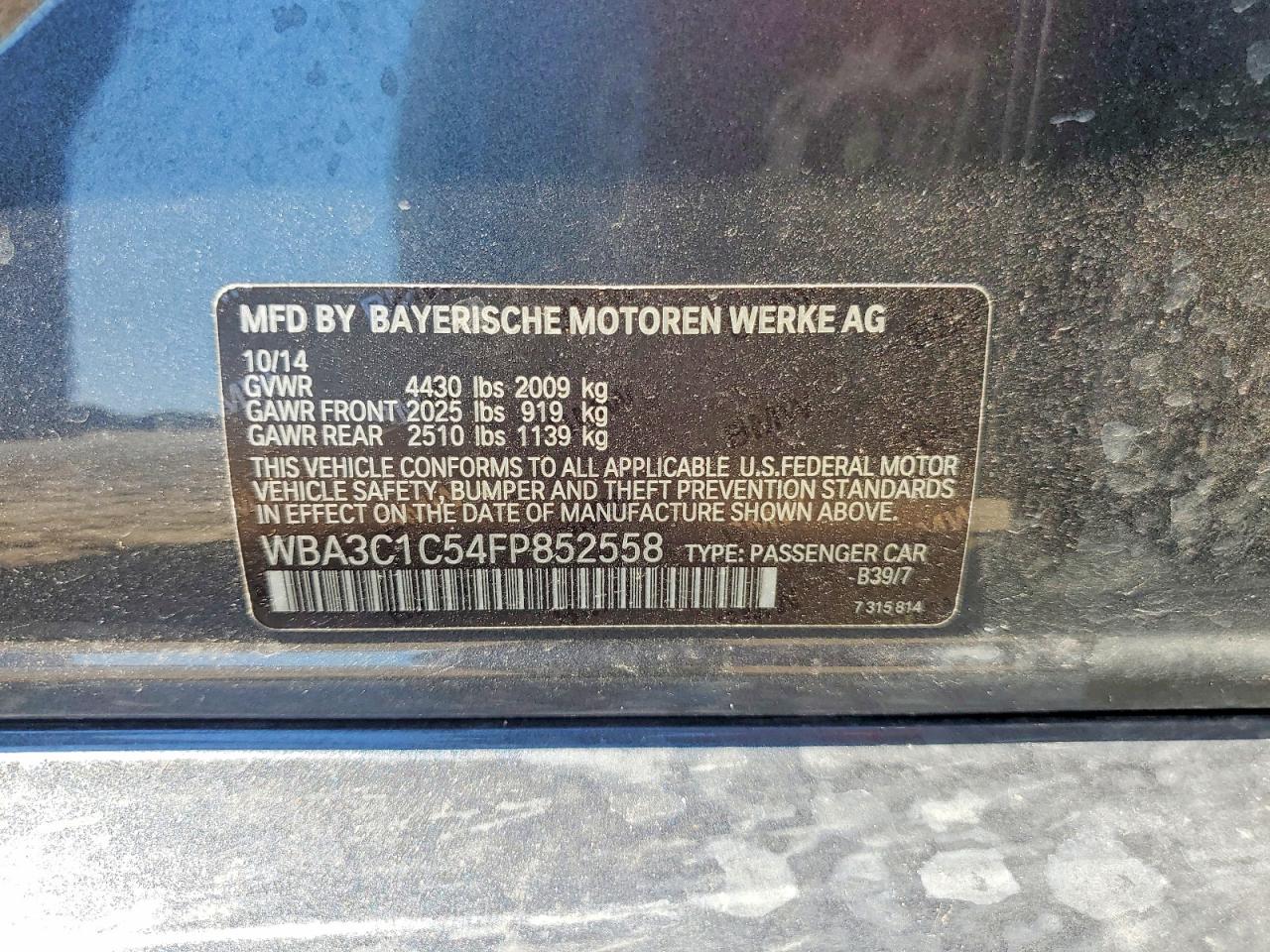 2015 BMW 328 I SULEV photo 25