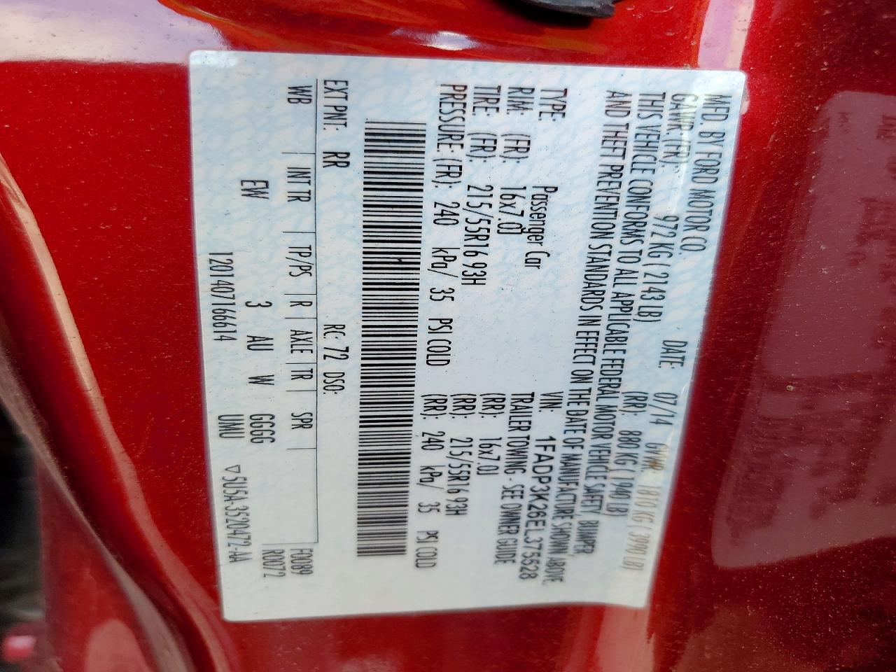 2014 FORD FOCUS SE photo 34