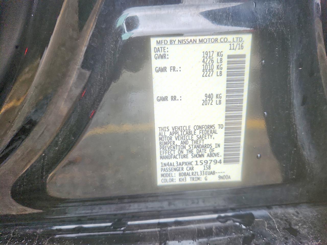 2017 NISSAN ALTIMA 2.5 SL photo 23