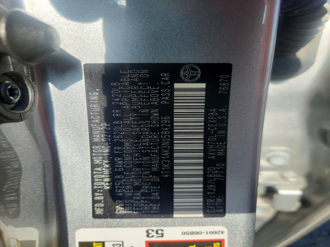 2022 TOYOTA CAMRY XSE photo 34