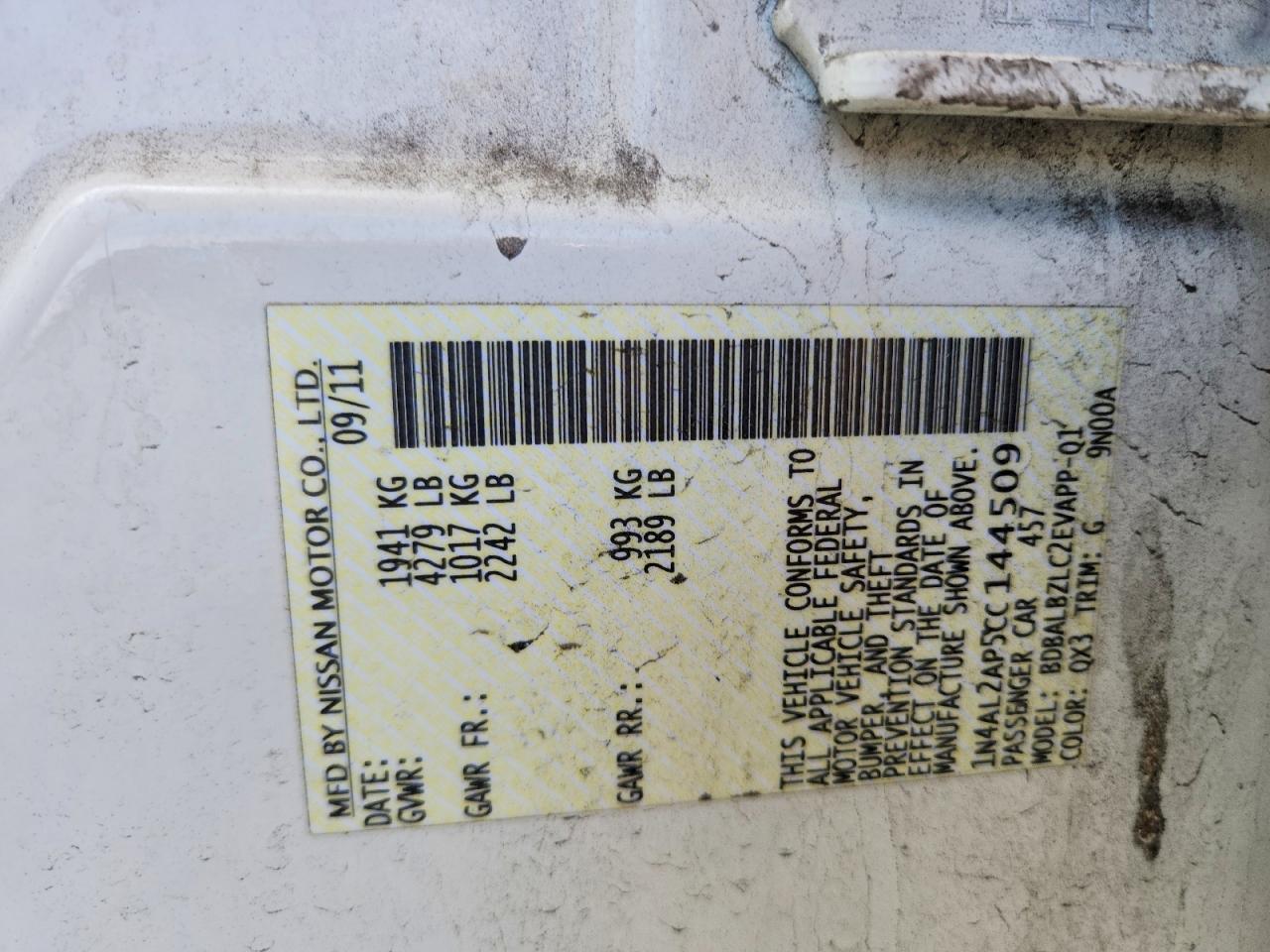 2012 NISSAN ALTIMA 2.5 photo 23