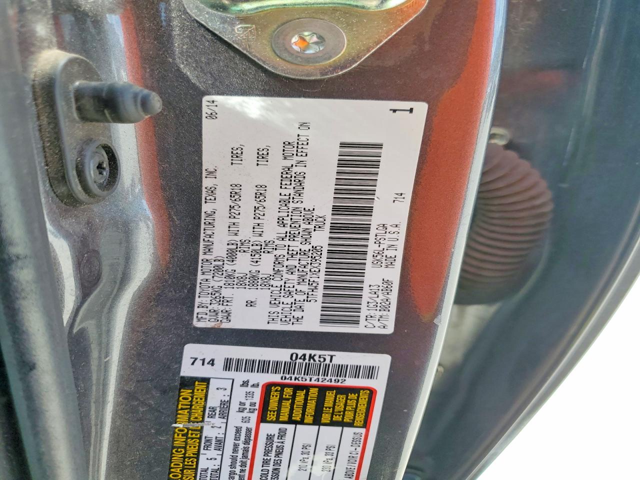 2014 TOYOTA TUNDRA CREWMAX LIMITED photo 12