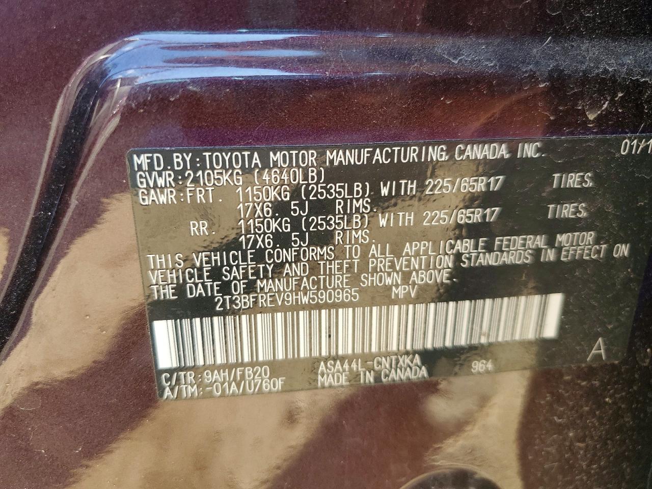 2017 TOYOTA RAV4 LE photo 25