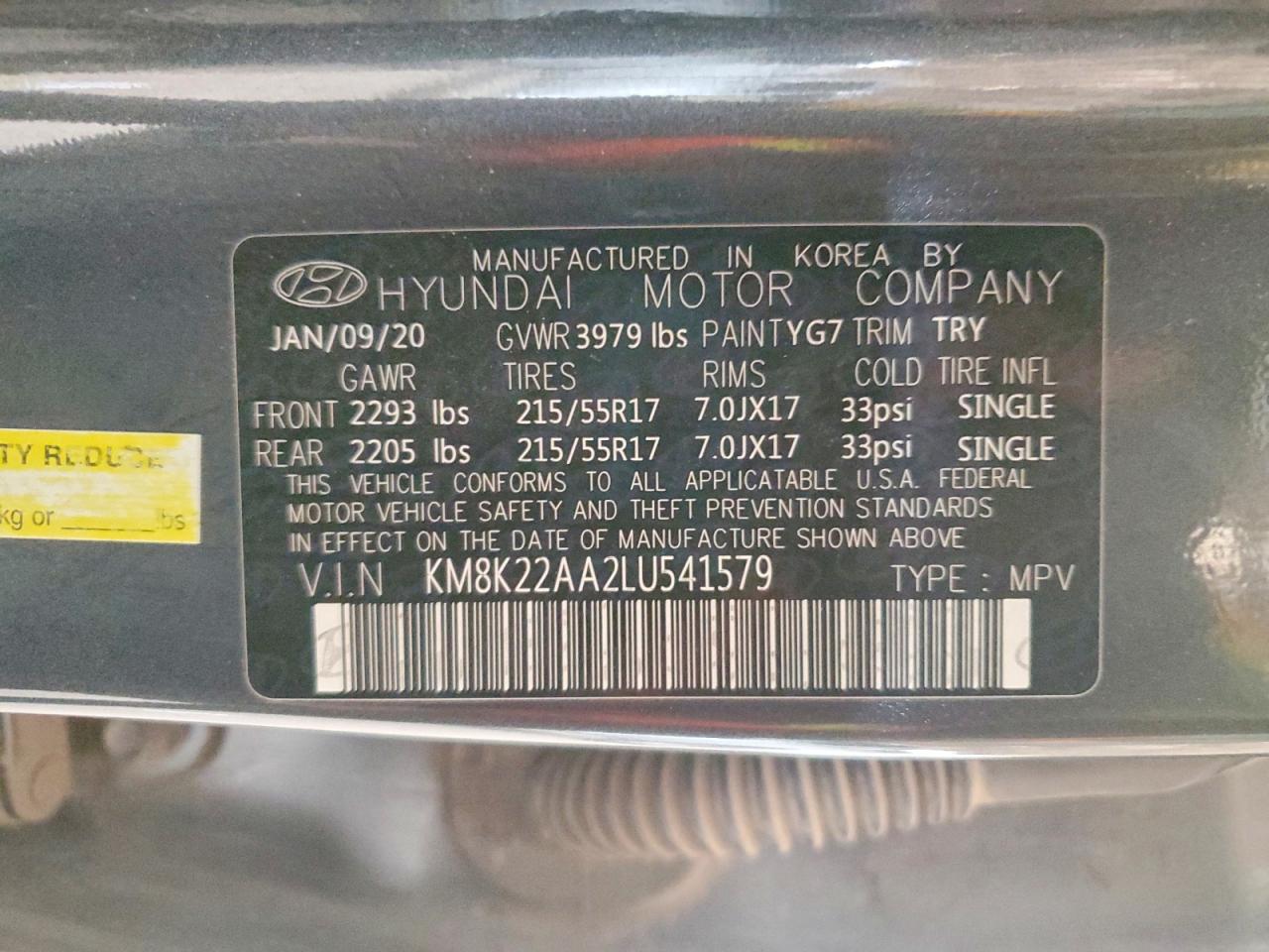 2020 HYUNDAI KONA SEL photo 23