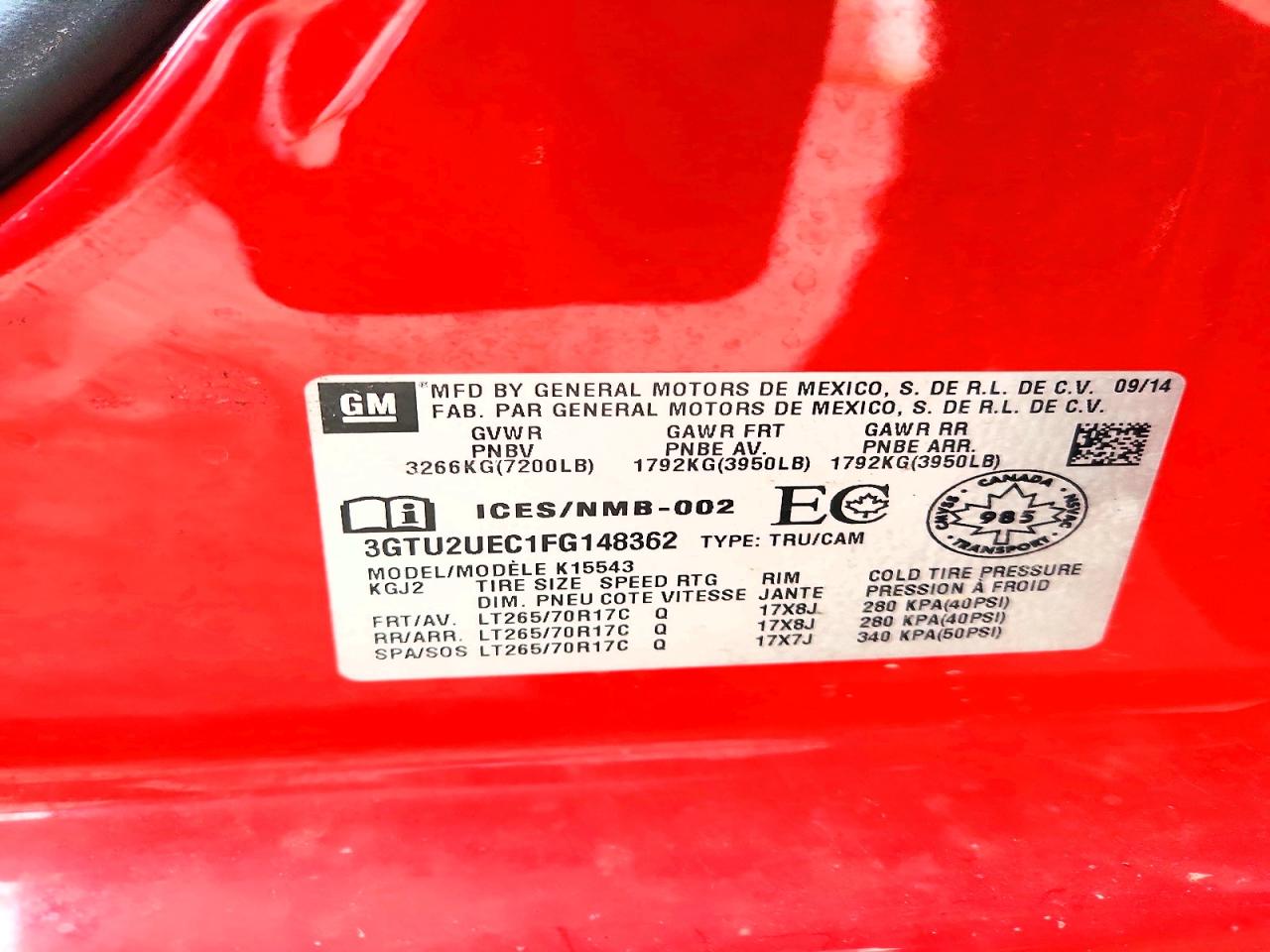 2015 GMC SIERRA K1500 SLE photo 25