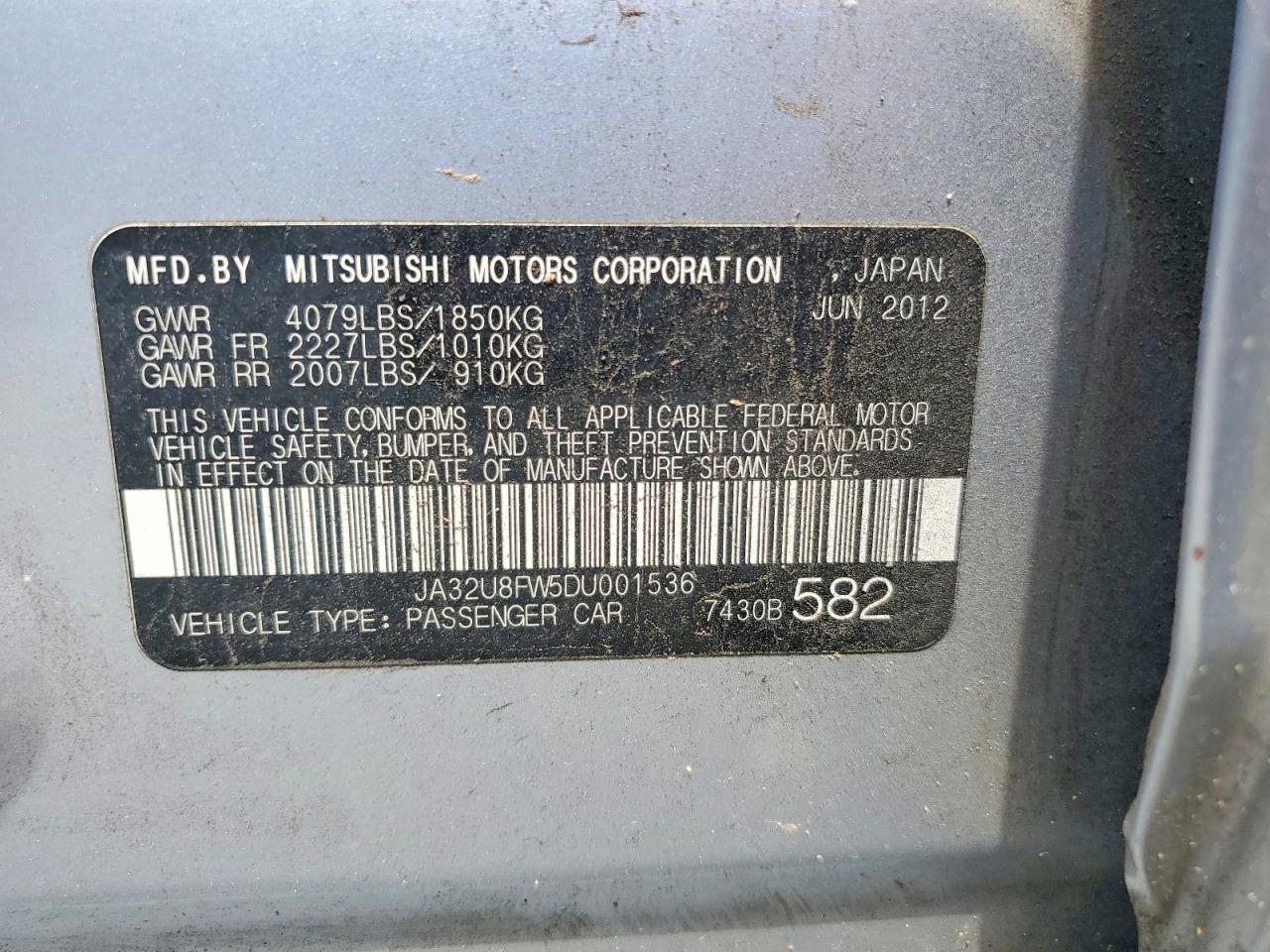 2013 MITSUBISHI LANCER GT photo 12