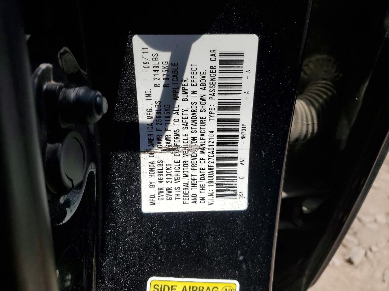 2012 ACURA TL BASE photo 34