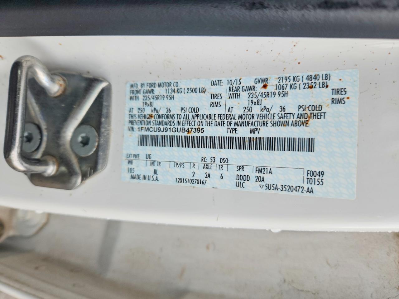 2016 FORD ESCAPE TITANIUM photo 34