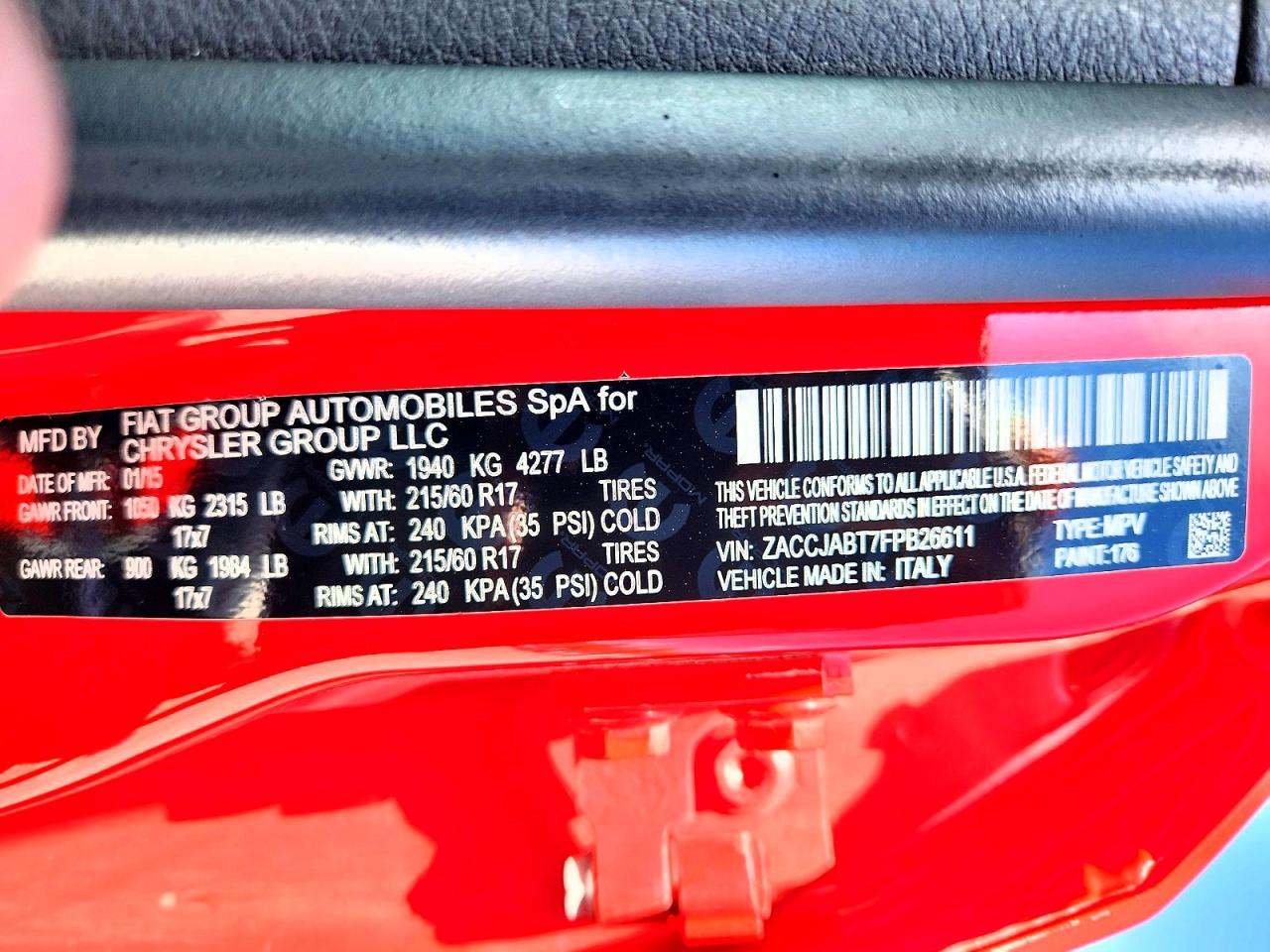 2015 JEEP RENEGADE LATITUDE photo 25
