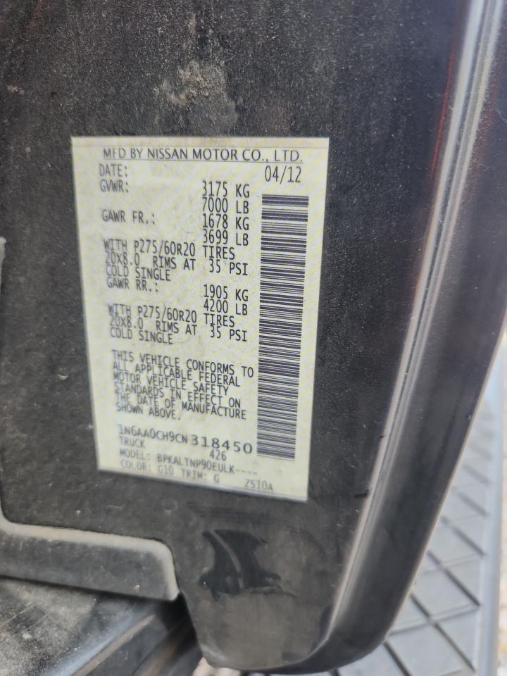 2012 NISSAN TITAN S photo 23