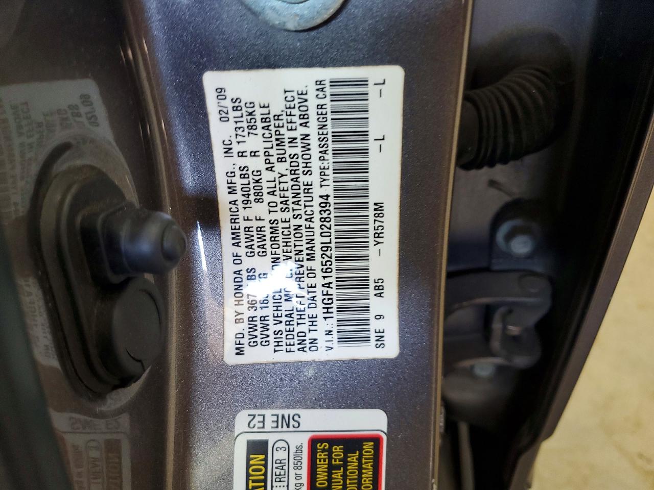 2009 HONDA CIVIC photo 34