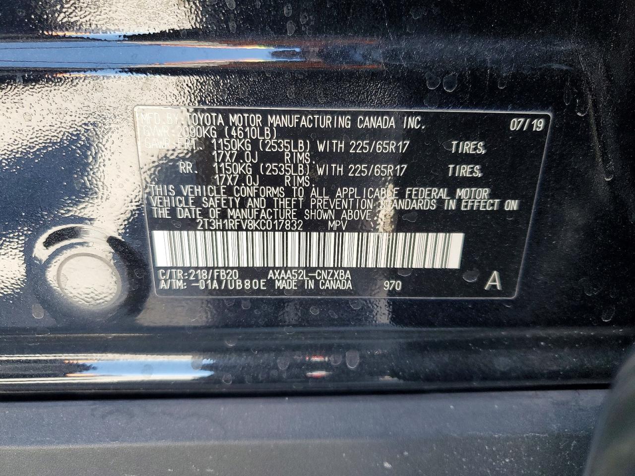 2019 TOYOTA RAV4 LE photo 37