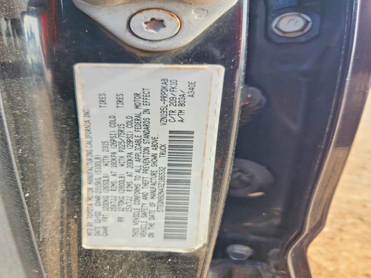 2003 TOYOTA TACOMA DOUBLE CAB PRERUNNER photo 12