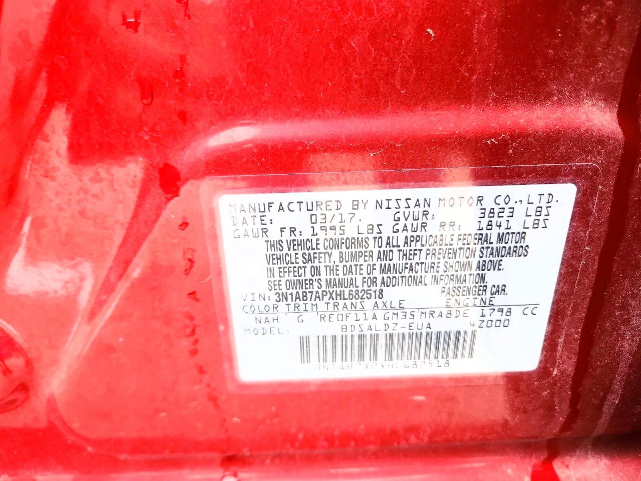 2017 NISSAN SENTRA SV photo 12