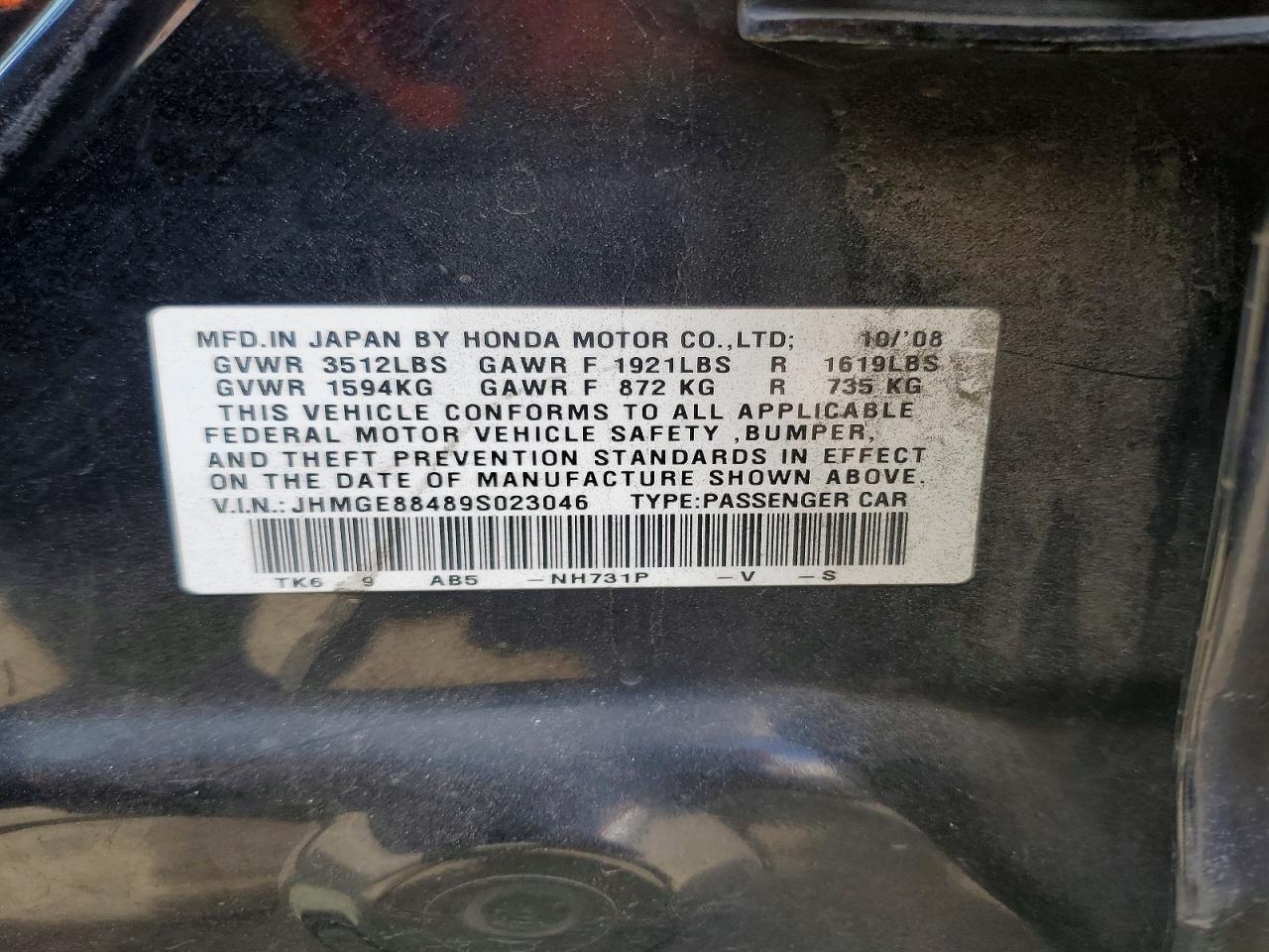 2009 HONDA FIT SPORT photo 34