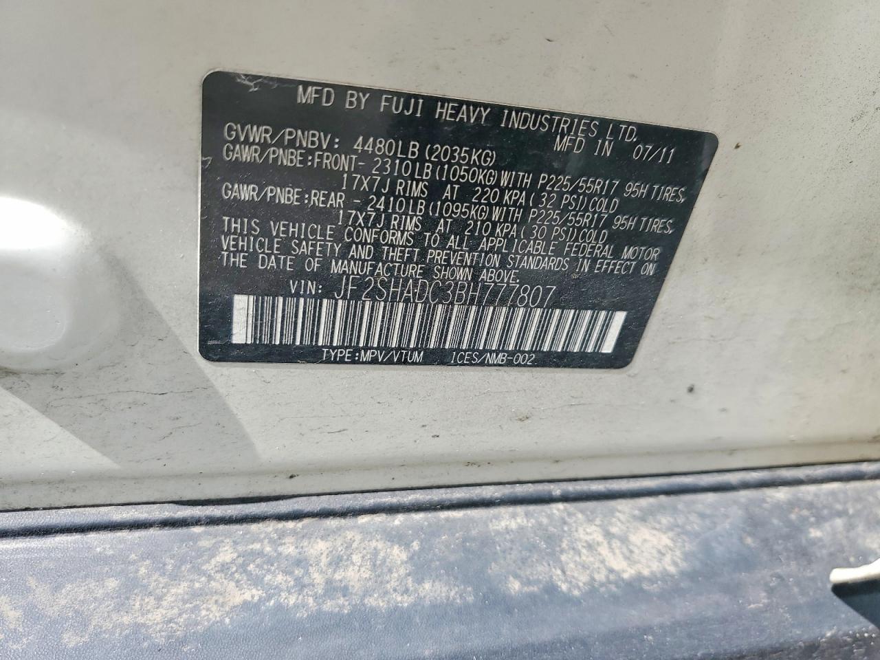 2011 SUBARU FORESTER 2.5X PREMIUM photo 27
