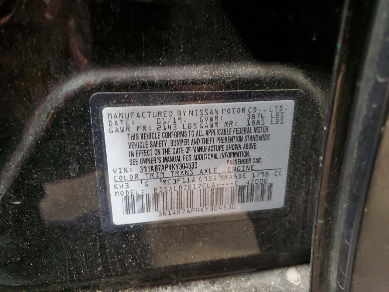 2019 NISSAN SENTRA SV photo 13