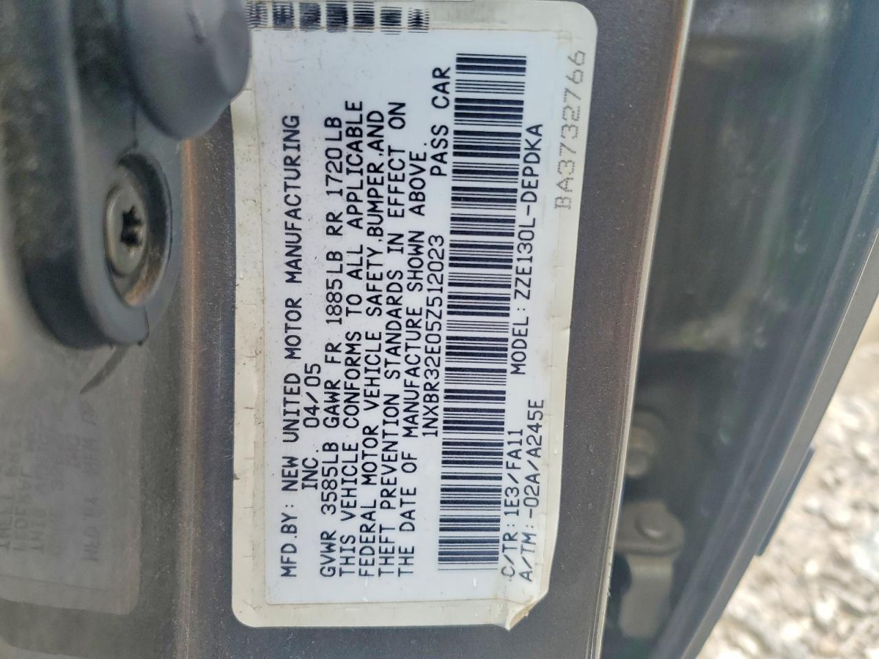 2005 TOYOTA COROLLA CE photo 23