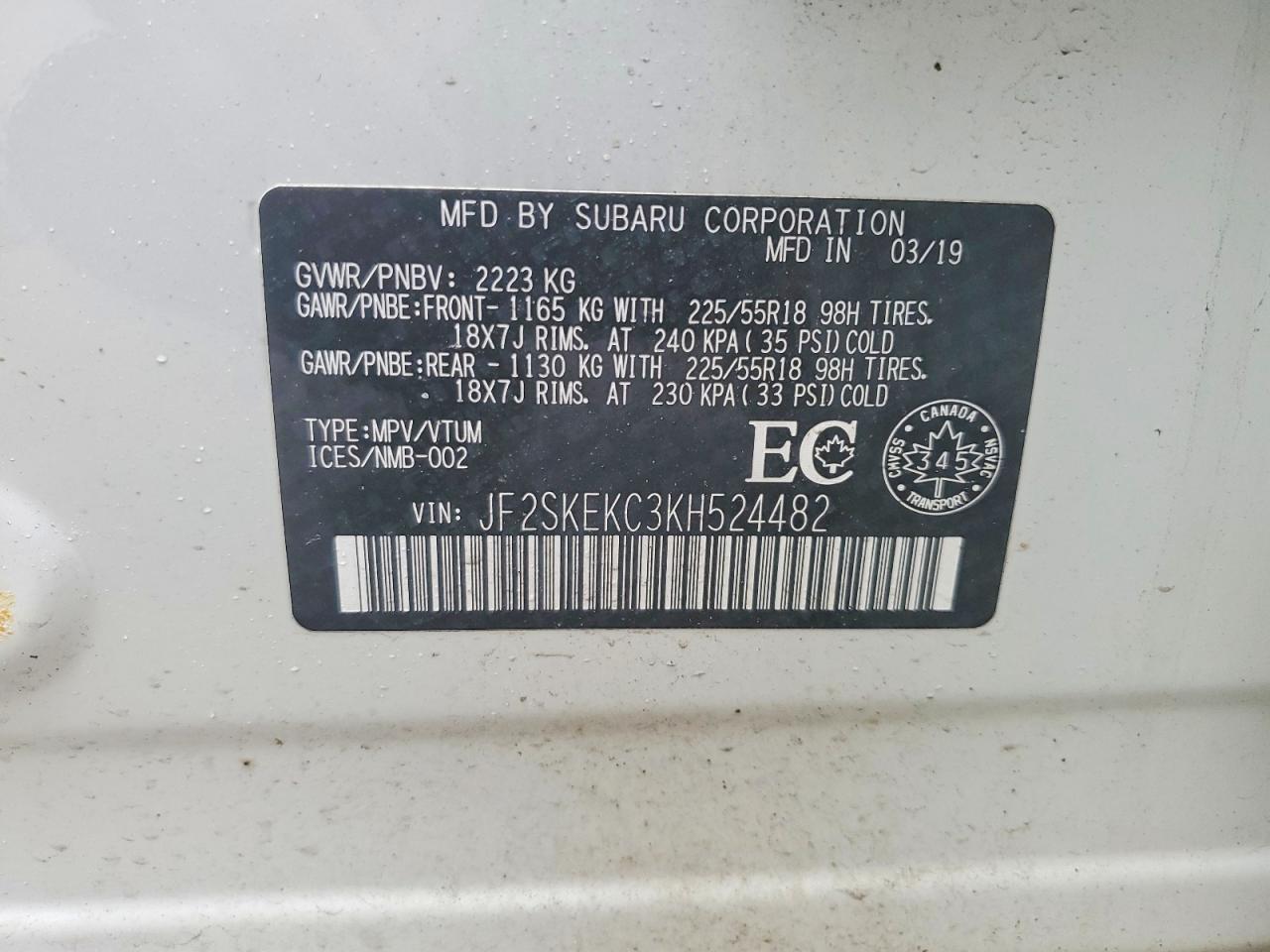 2019 SUBARU FORESTER SPORT photo 37