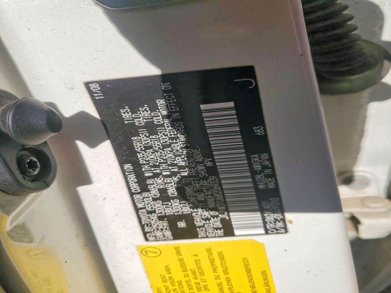 2008 LEXUS RX 400H photo 25