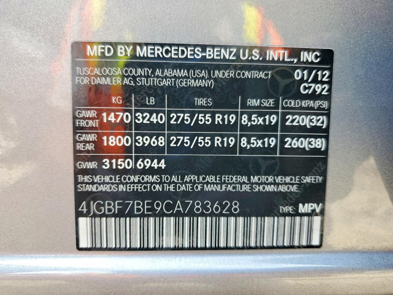 2012 MERCEDES-BENZ GL 450 4MATIC photo 25