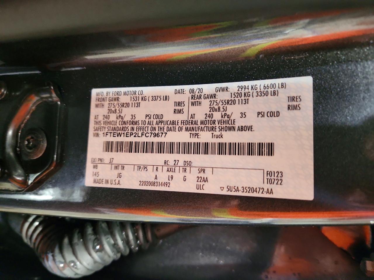 2020 FORD F150 SUPERCREW photo 12