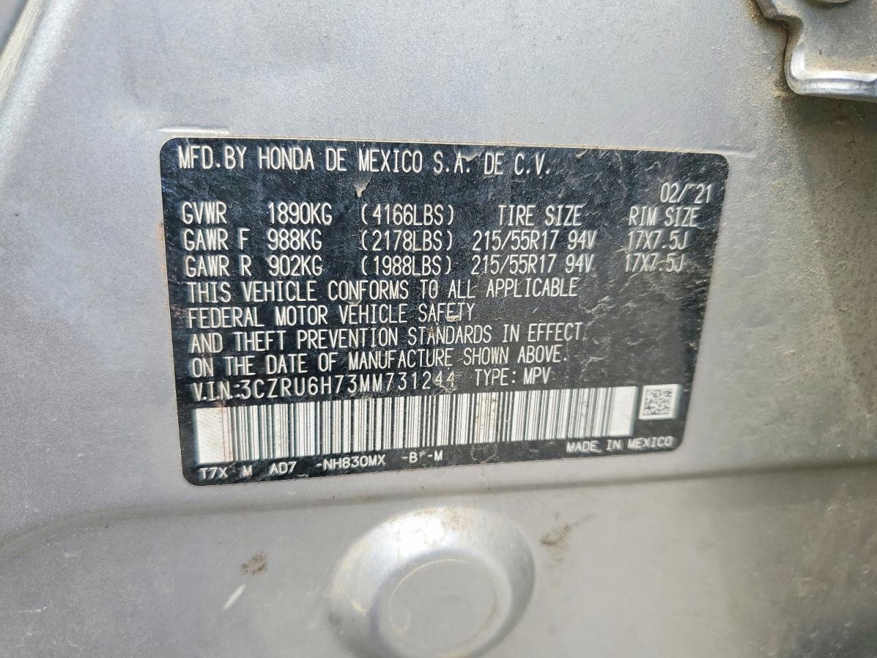 2021 HONDA HR-V EXL photo 25