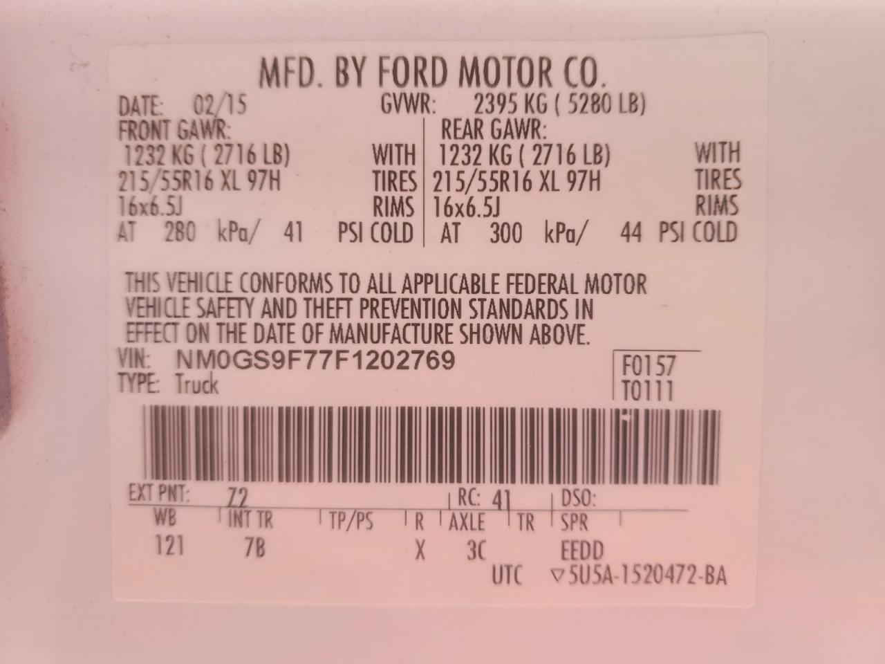 2015 FORD TRANSIT CONNECT XLT photo 13
