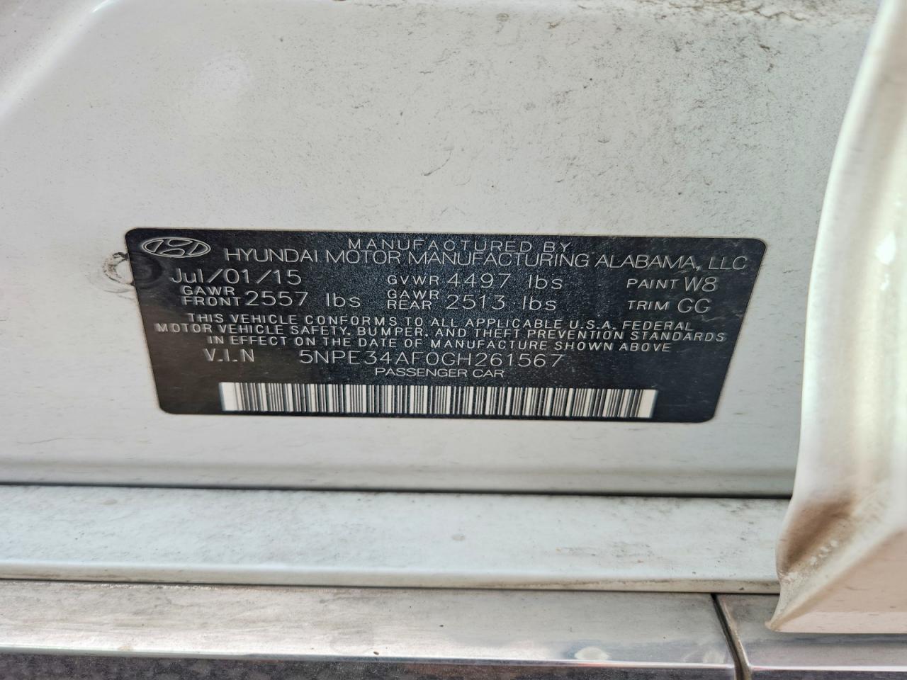 2016 HYUNDAI SONATA SPORT photo 12