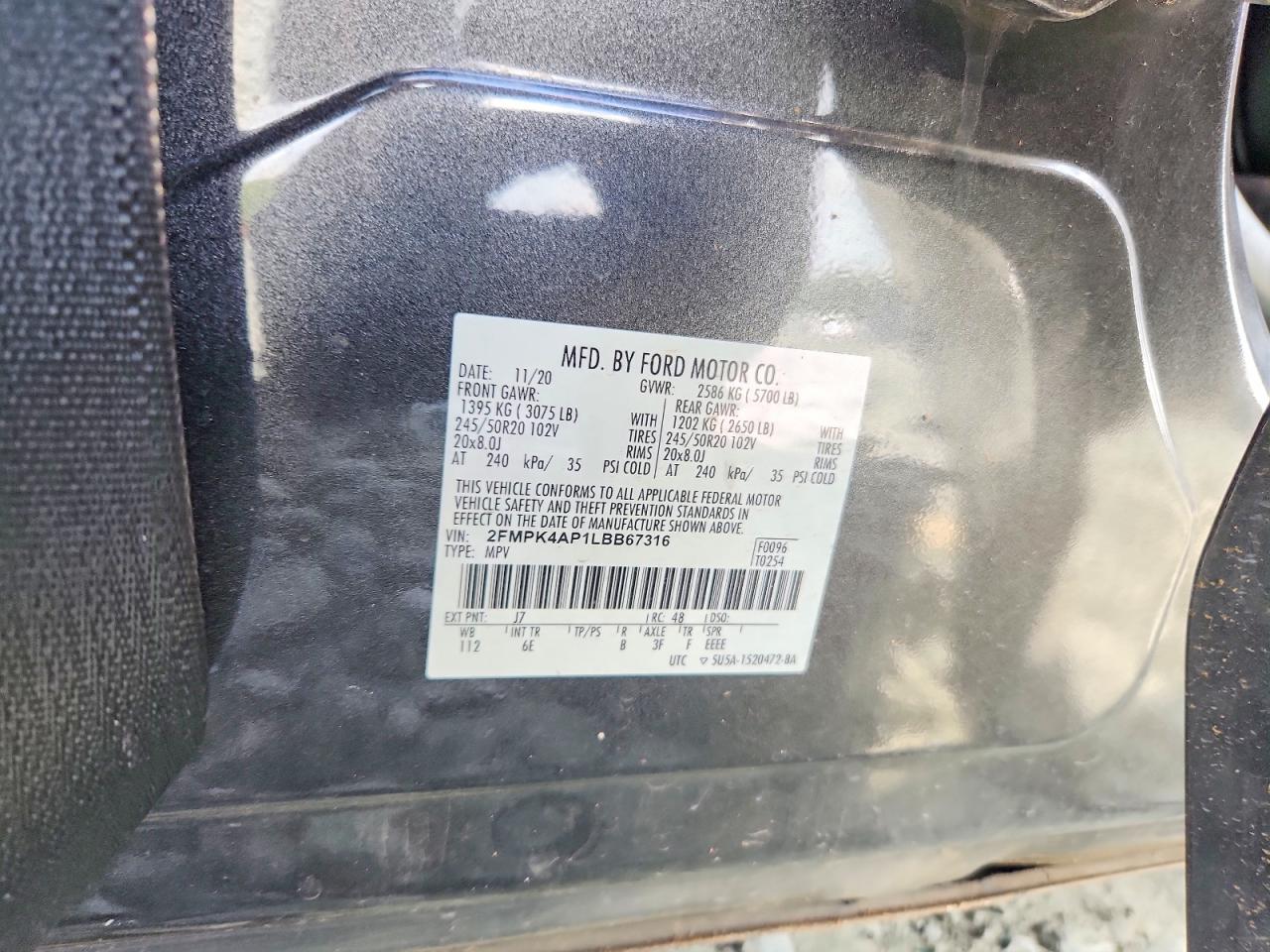 2020 FORD EDGE ST photo 40