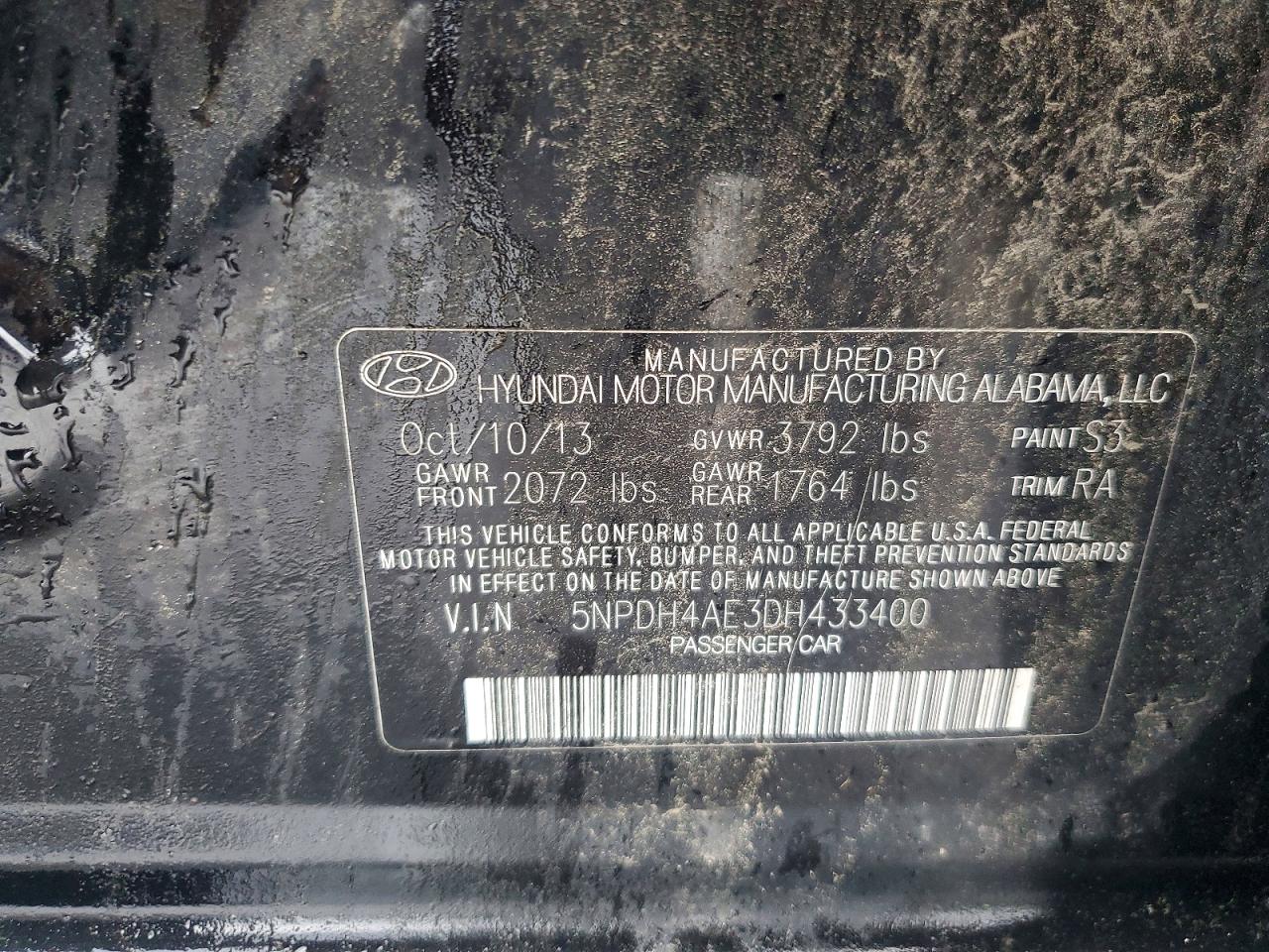 2013 HYUNDAI ELANTRA GLS photo 12