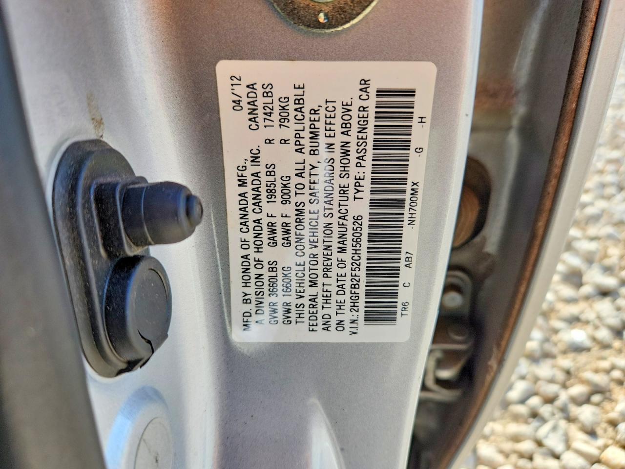 2012 HONDA CIVIC LX photo 13