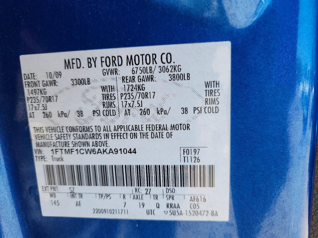 2010 FORD F150 photo 23