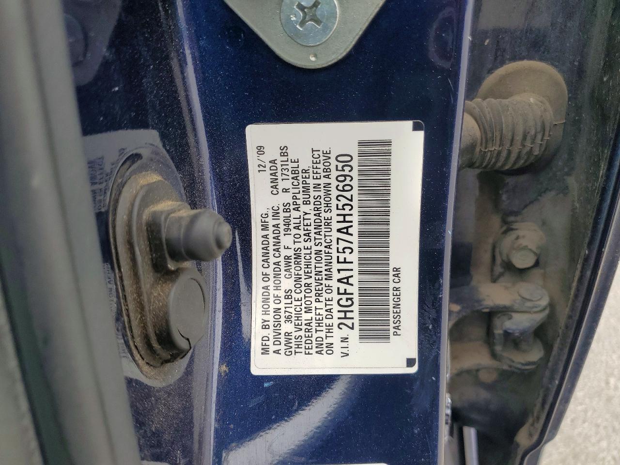 2010 HONDA CIVIC LX photo 23