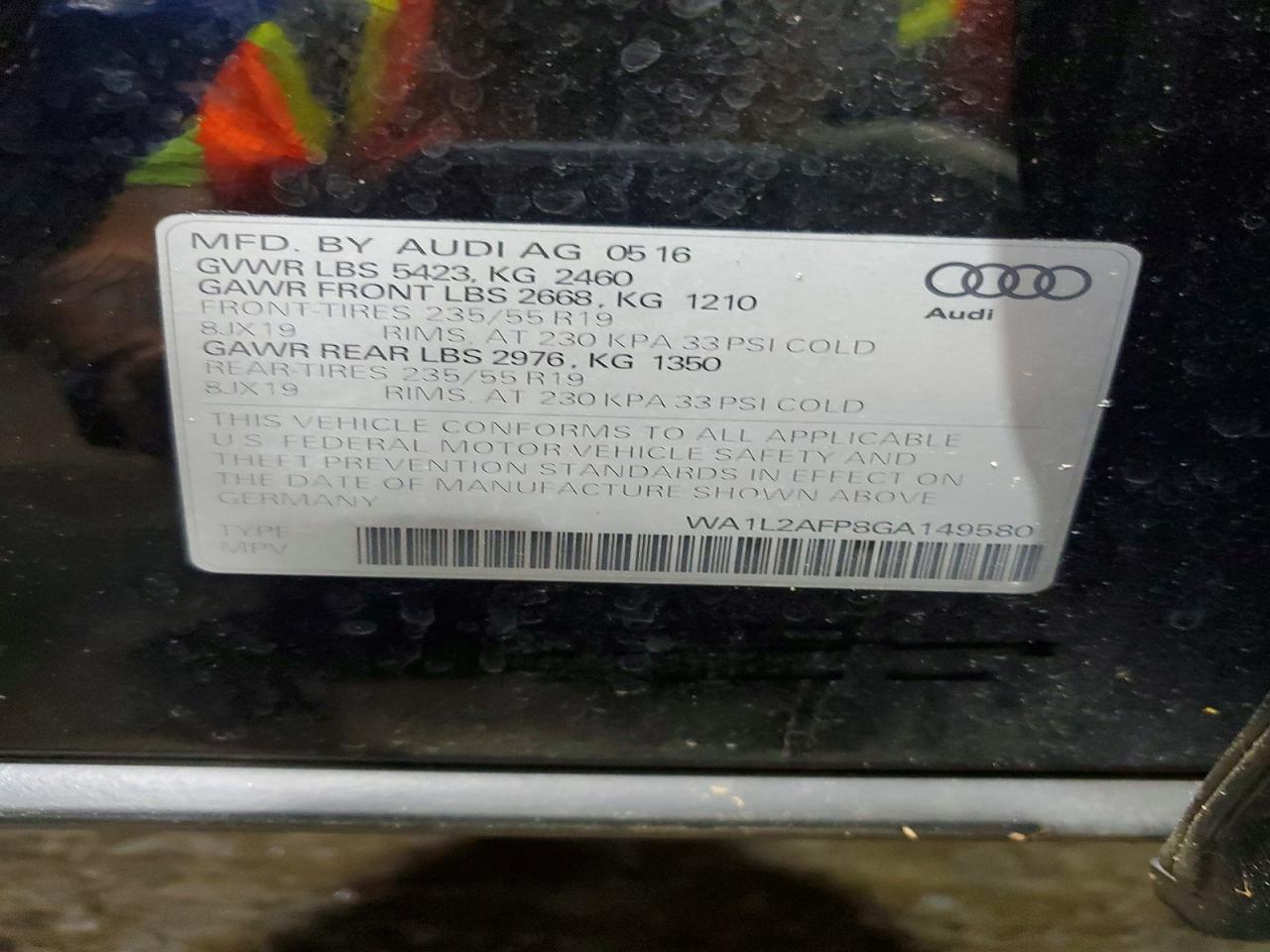 2016 AUDI Q5 PREMIUM PLUS photo 14