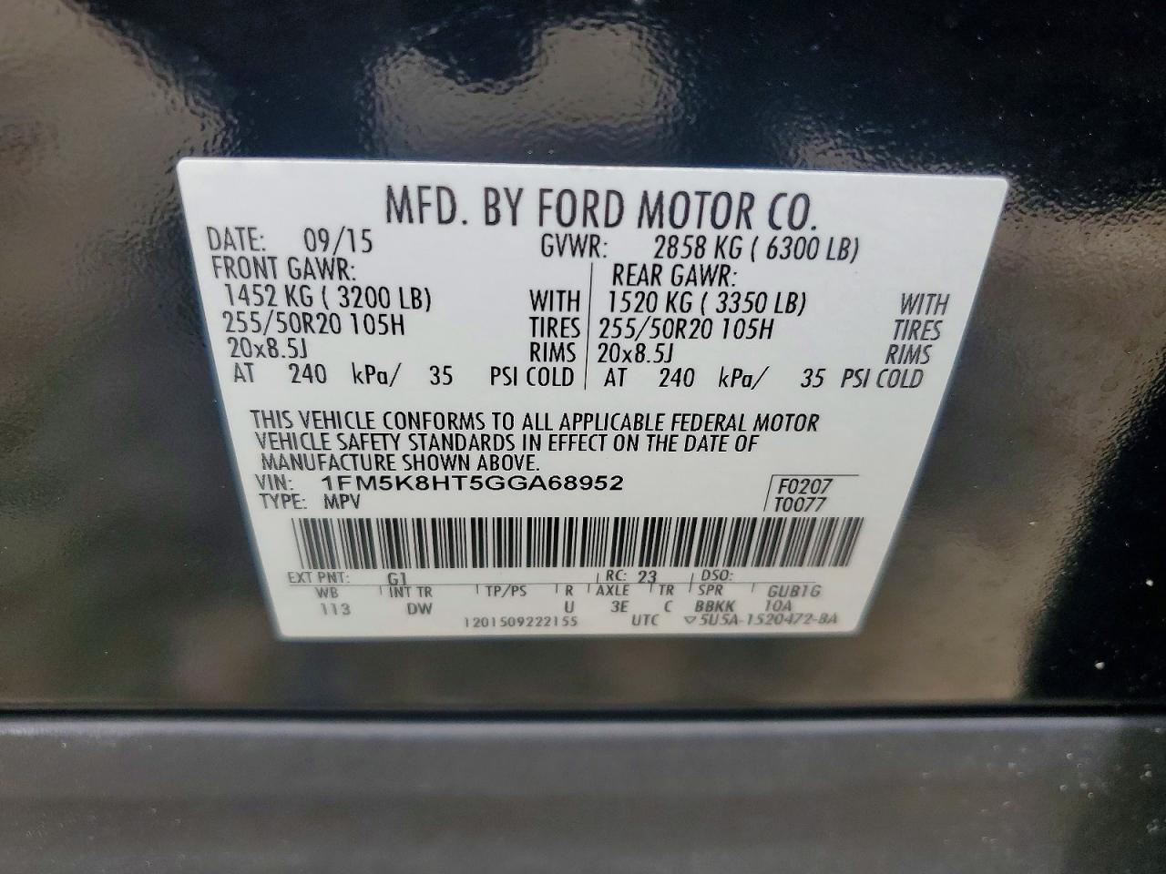 2016 FORD EXPLORER PLATINUM photo 25