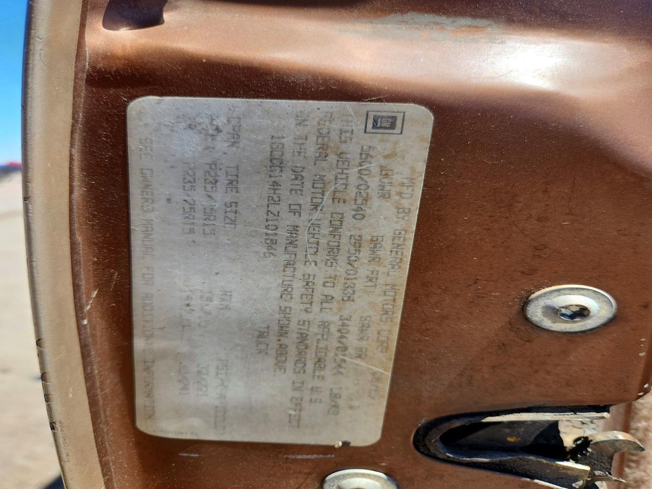 1990 CHEVROLET GMT-400 C1500 photo 34